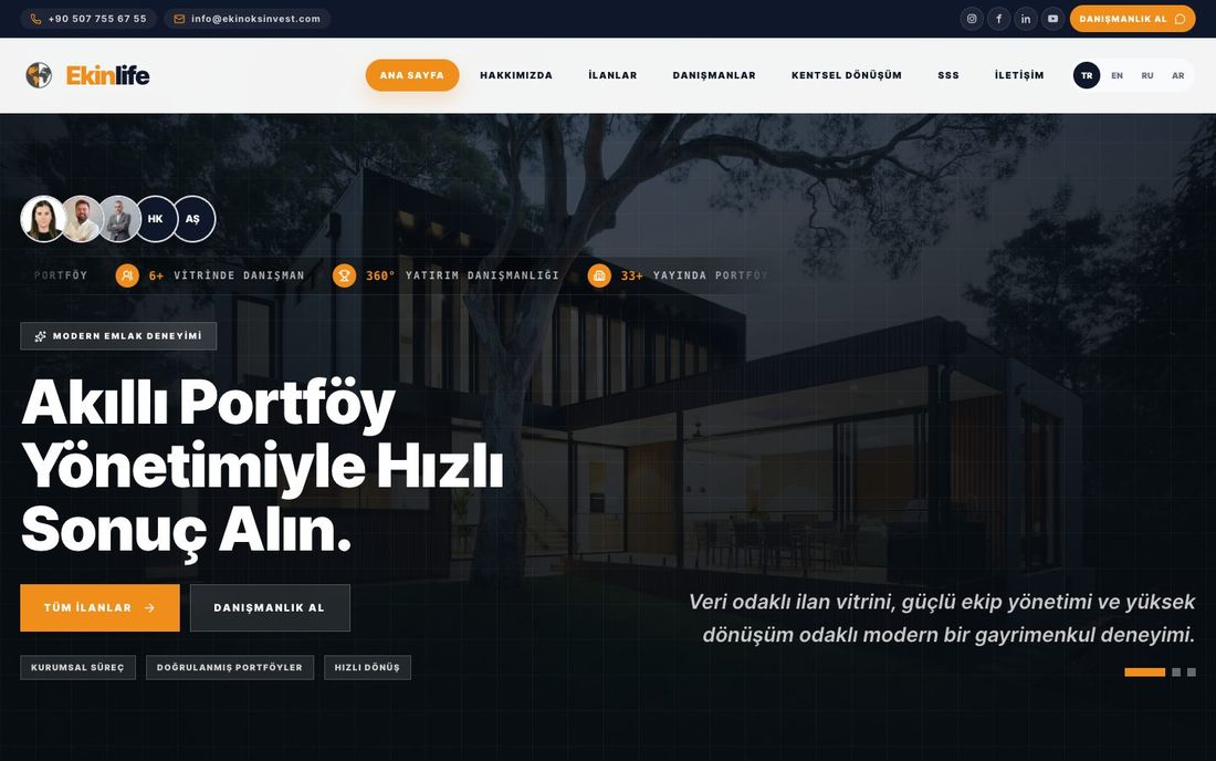 Ekinlife — Website